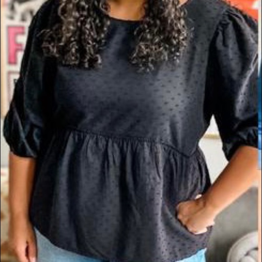 TIME AND TRU WOMENS SHORT SLEEVE TEXTURAL TOP - NEW